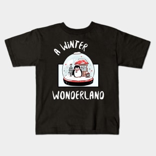 Penguin Snow Globe Kids T-Shirt